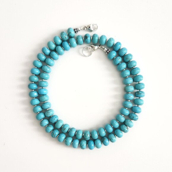 TURQUOISE NECKLACE--20" - Picture 1 of 2